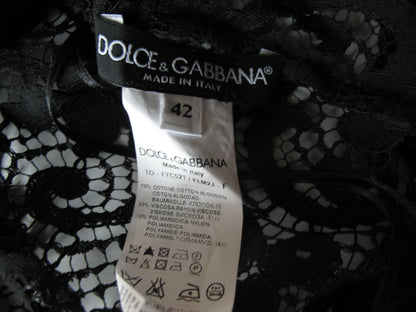 Dolce & Gabanna Lace Overlay T-Shirt UK 10 image 2