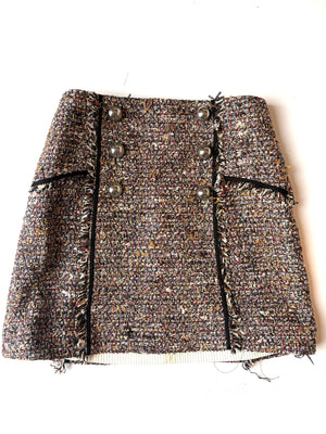 Veronica Beard Tweed Mini Skirt UK 6