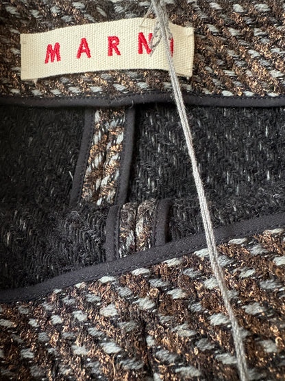 New With Tags Marni Tweed Metallic Trousers UK 8