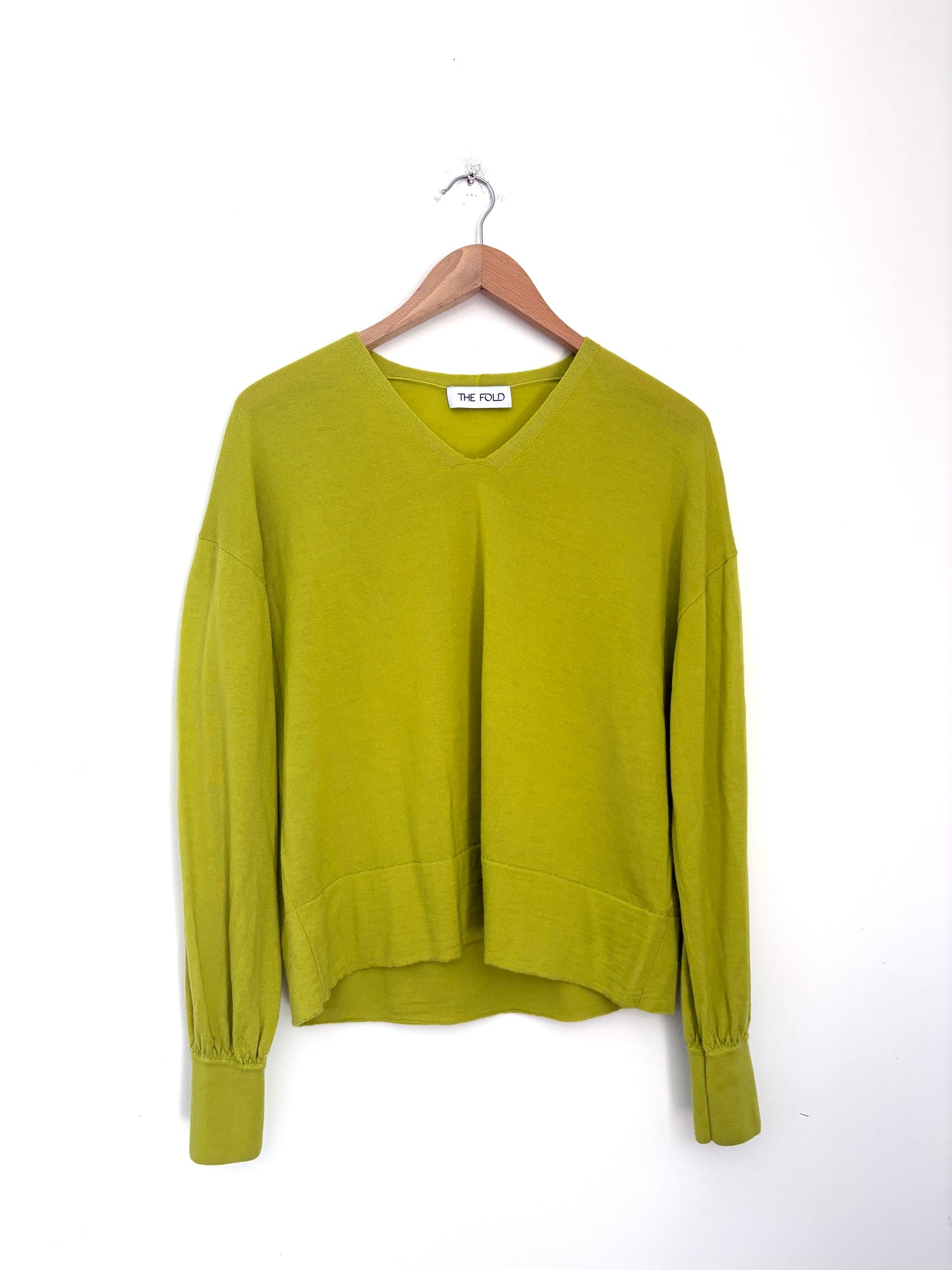 The Fold Lime Merino Wool Sweater M