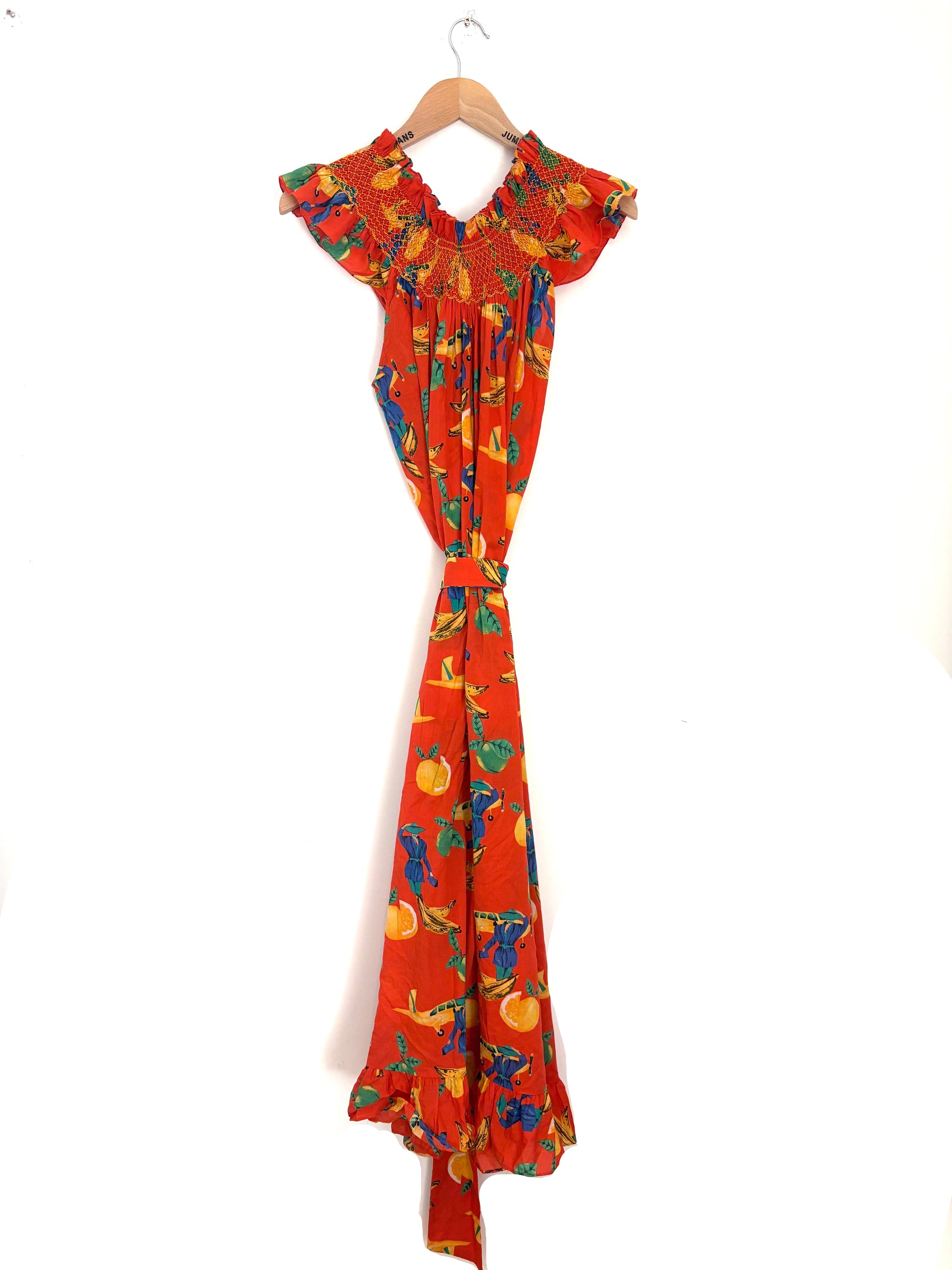Loretta Caponi Red Print Dress