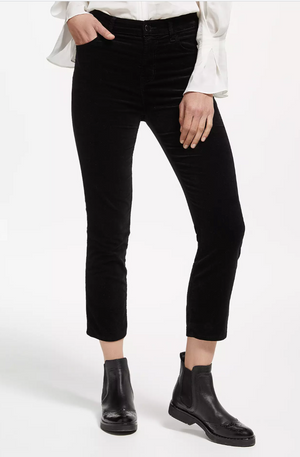 J Brand Ruby Velour Cropped Trousers 24"