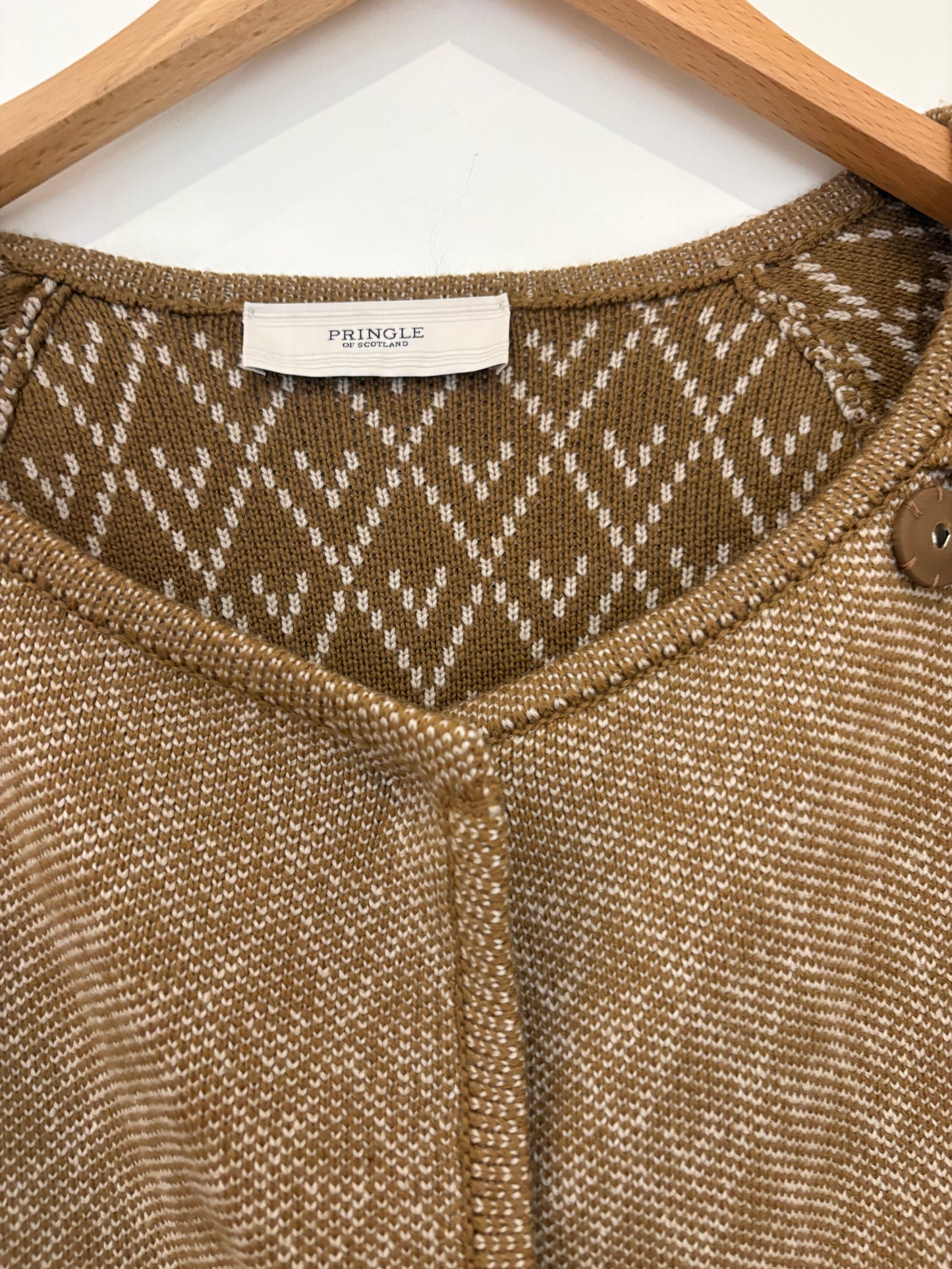 Pringle of Scotland Print Knit Wool Coat S