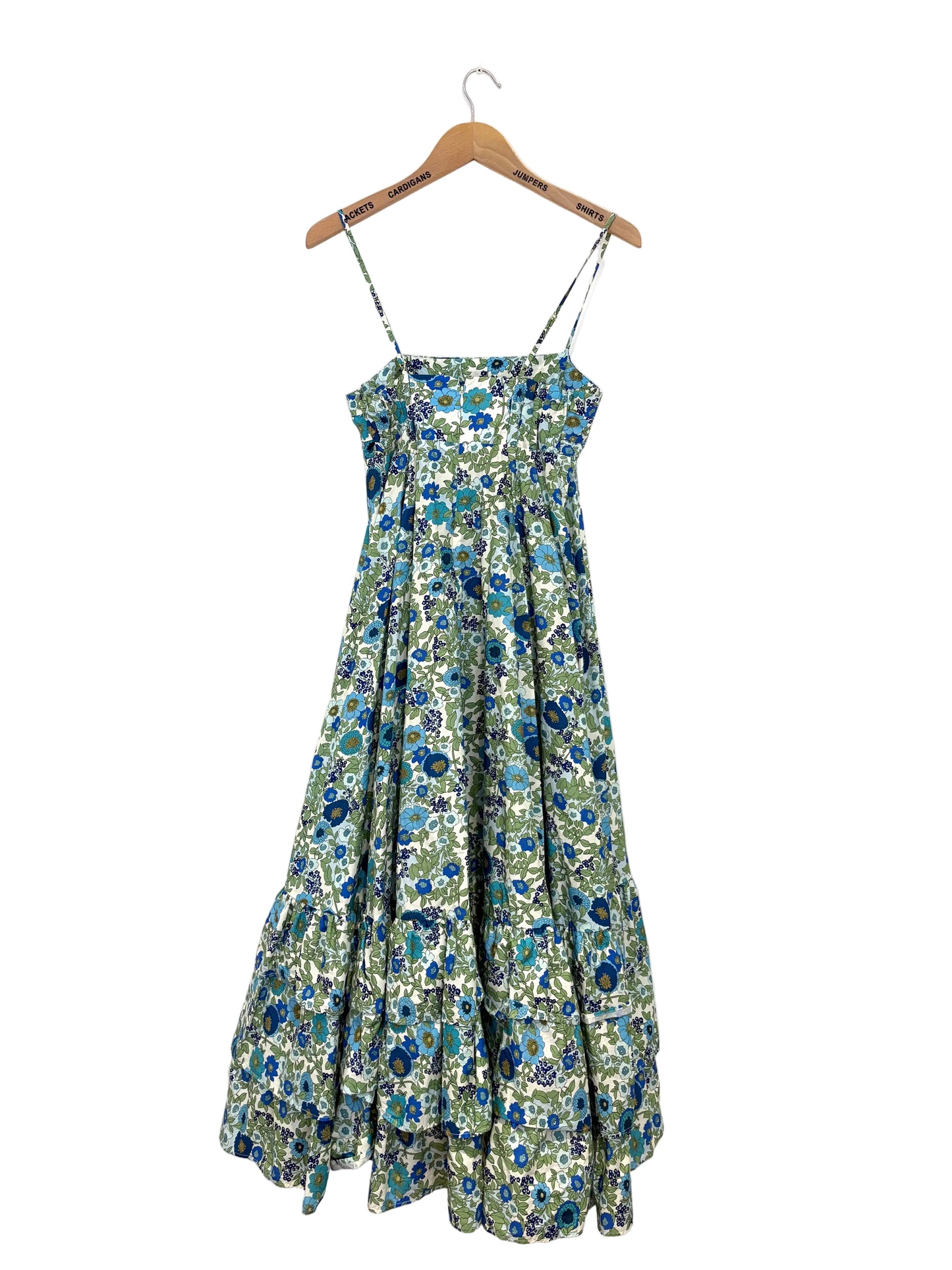 Alemais Pam Tiered Cotton Floral Print Dress UK 8