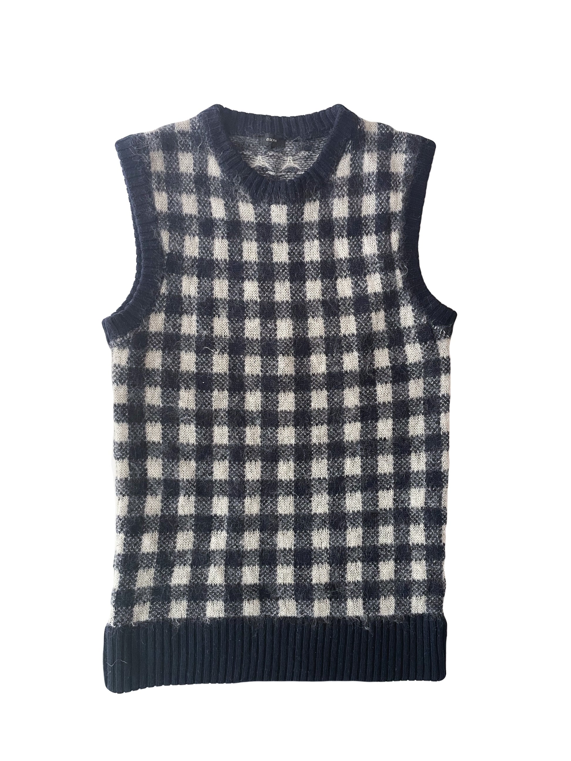 Joseph Wool Knitted Check Top M image 0