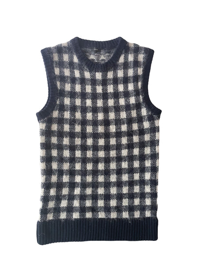 Joseph Wool Knitted Check Top M image 0