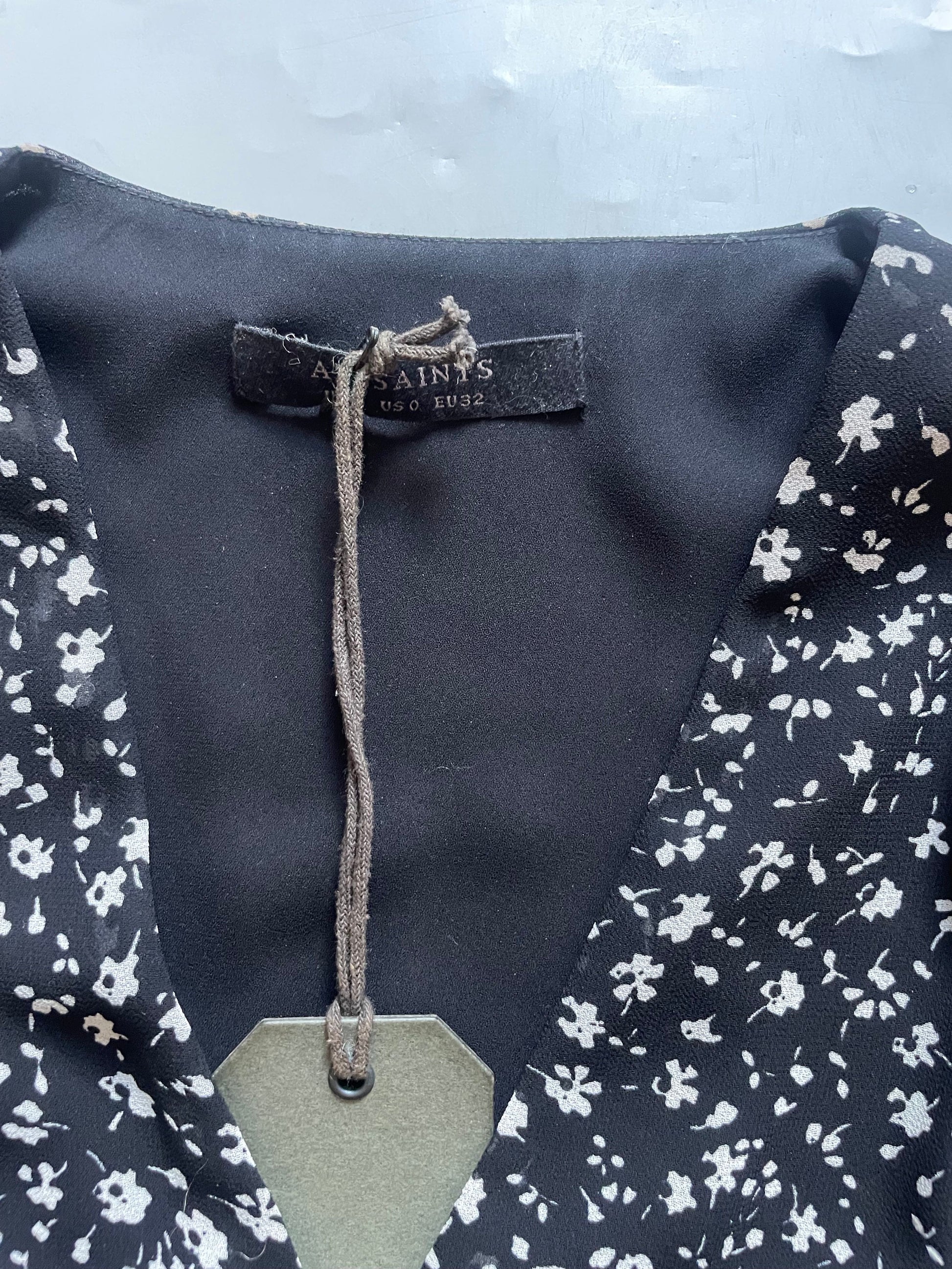 All Saints Floral Wrap Blouse XXS image 3