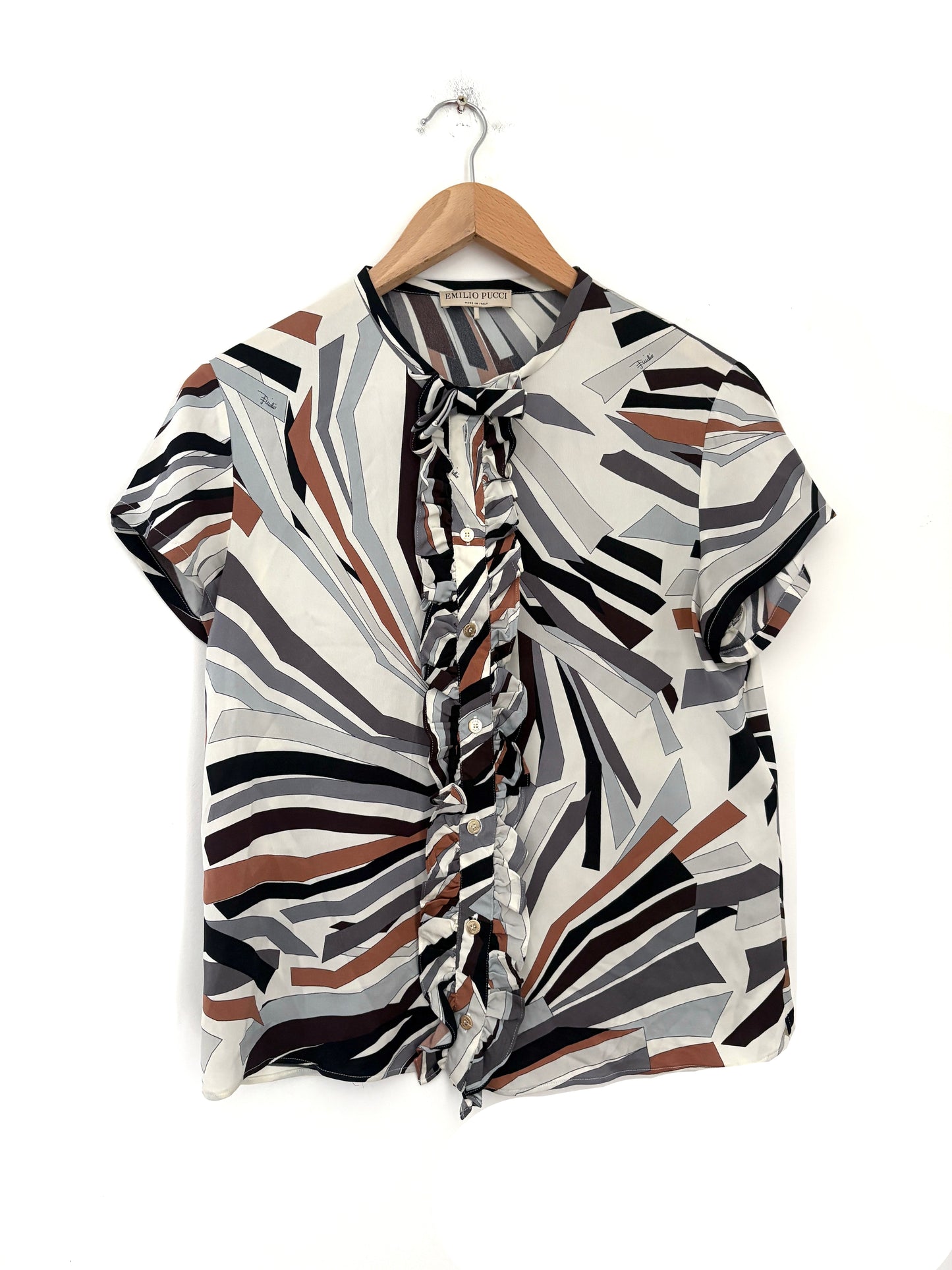 Emilio Pucci Silk Ruffle Blouse