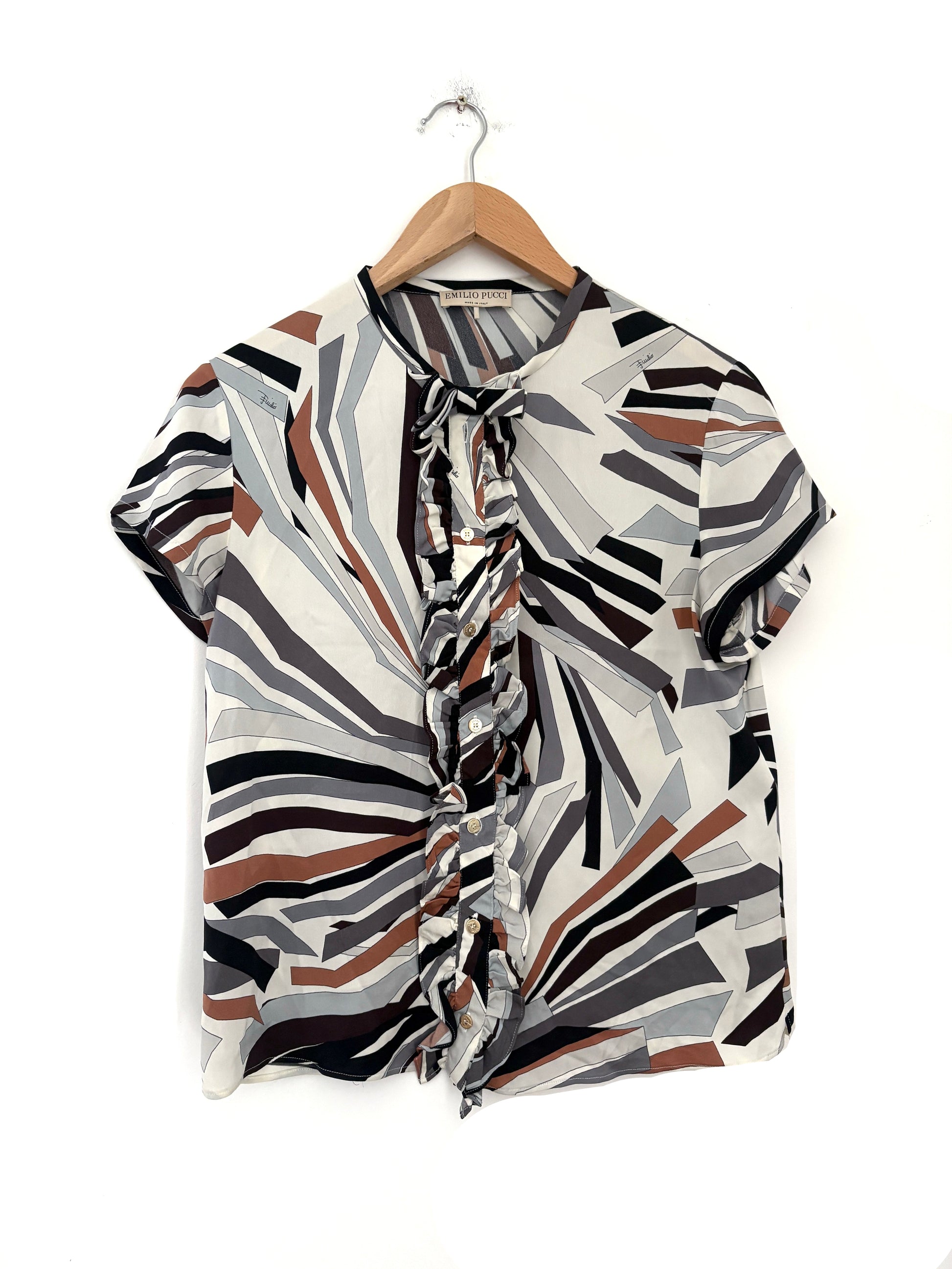 Emilio Pucci Silk Ruffle Blouse
