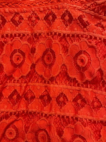 Free People Orange Lace Dress XS image 4