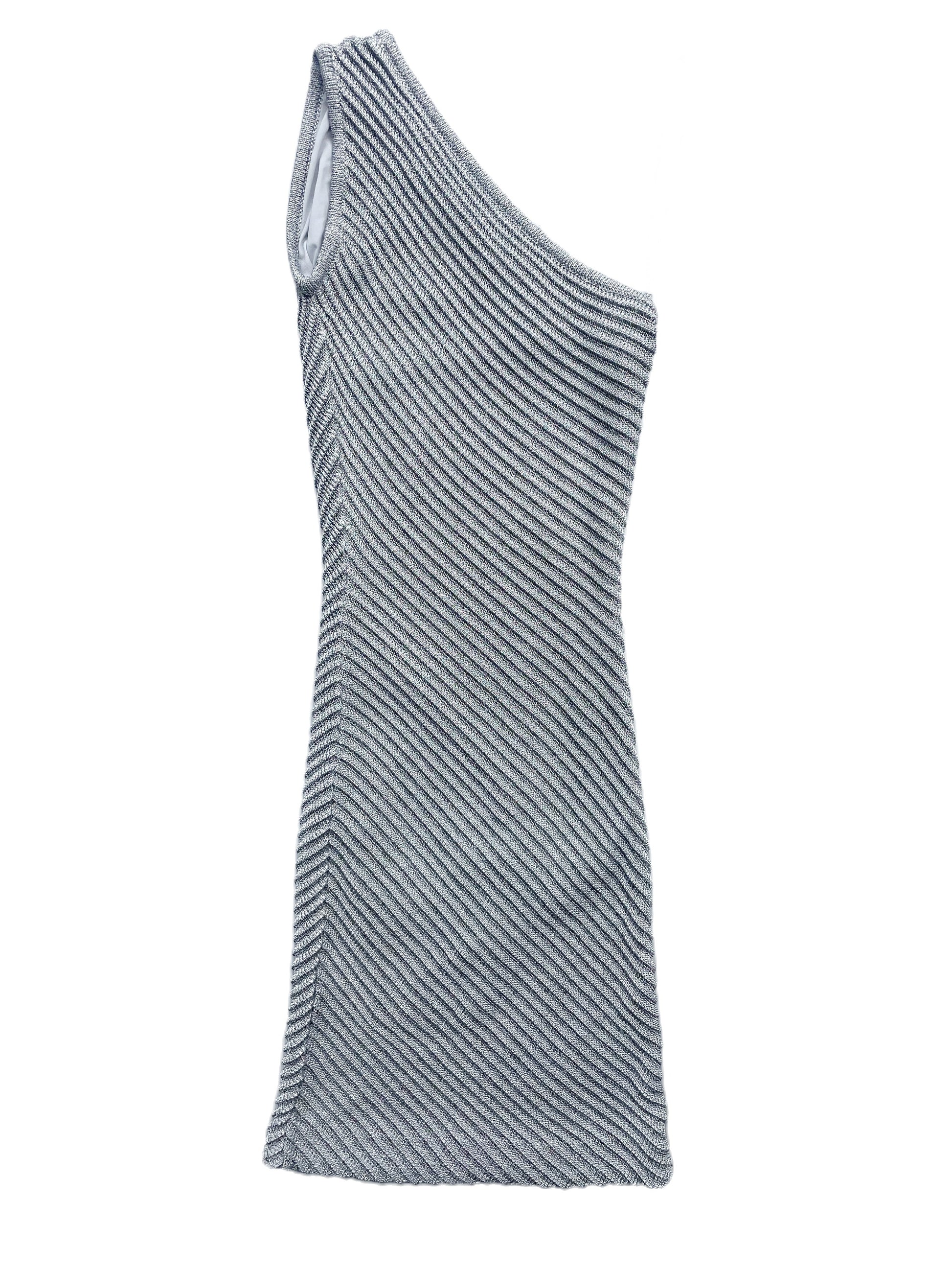 Jay AHR Silver One Shoulder Dress XS image 0
