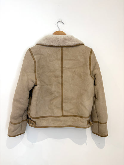 Sezane Sheepskin Coat UK 6