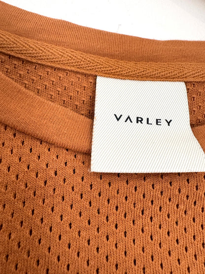 Varley Perforated Bexley Cropped T-Shirt in Cashew XS