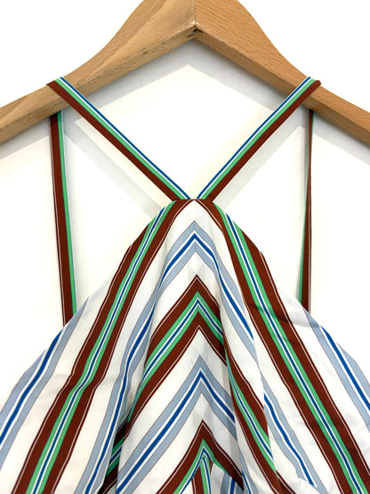 Rosie Assoulin Striped Halterneck Dress UK 6