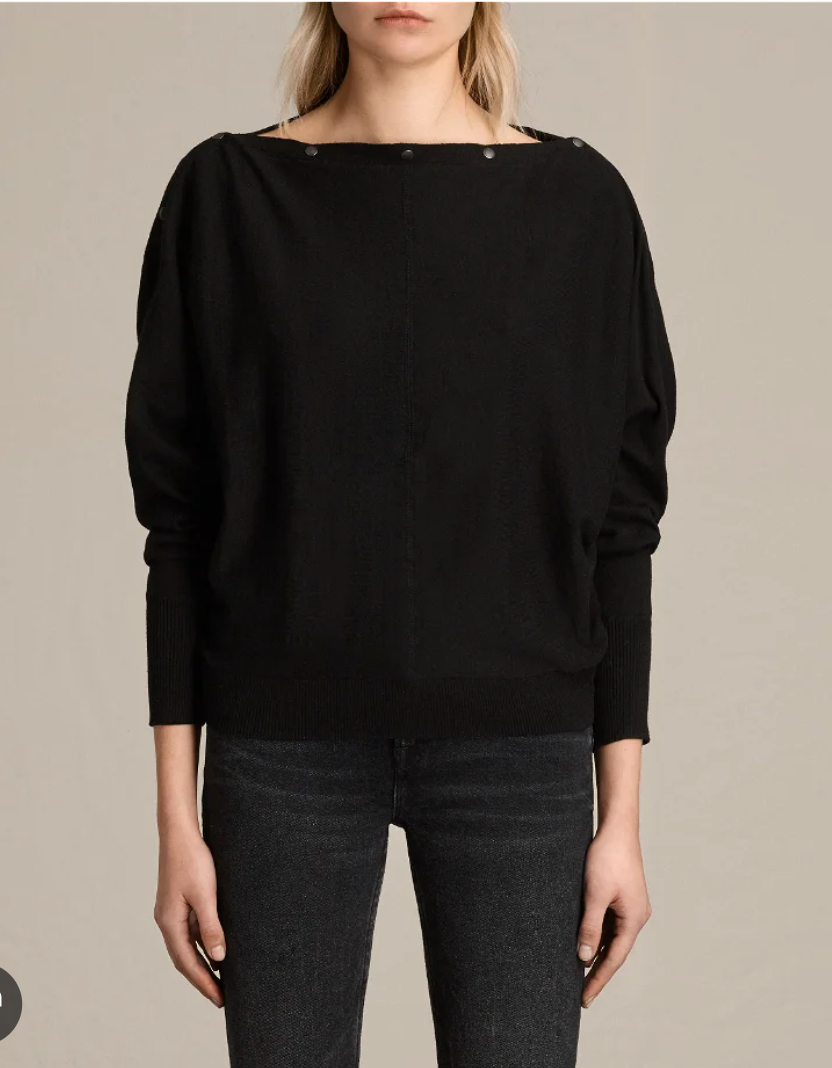 All Saints Cowl Neck Top UK 8 image 1