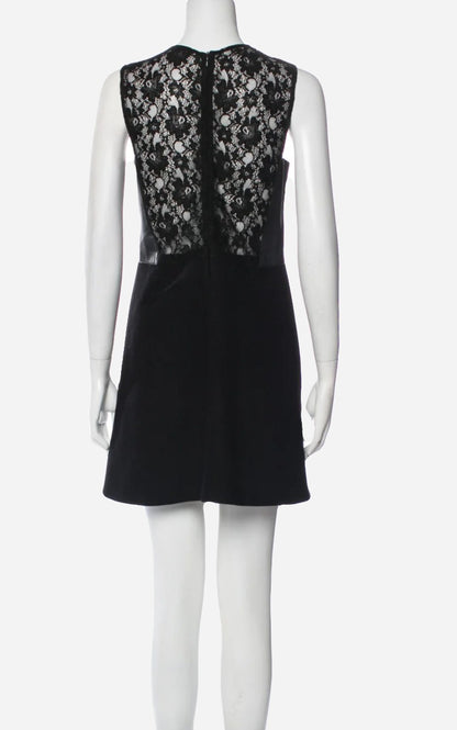 Maje Lamb Leather & Wool Dress UK 10 image 3