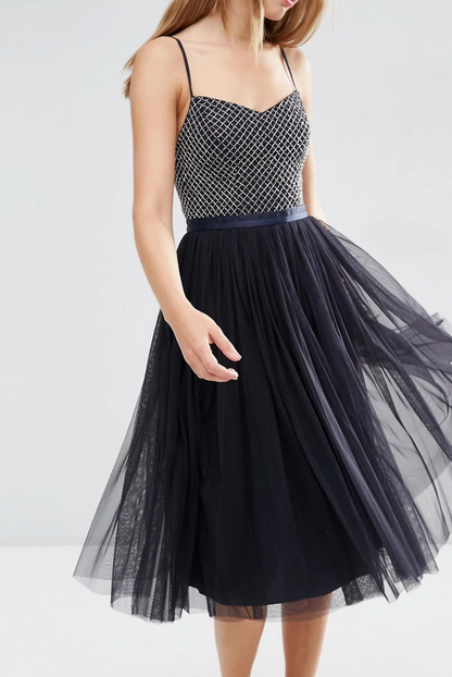 Needle & Thread Tulle and Beaded Midnight Dress UK 8 image 1