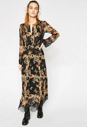 The Kooples Silk Print Dress S