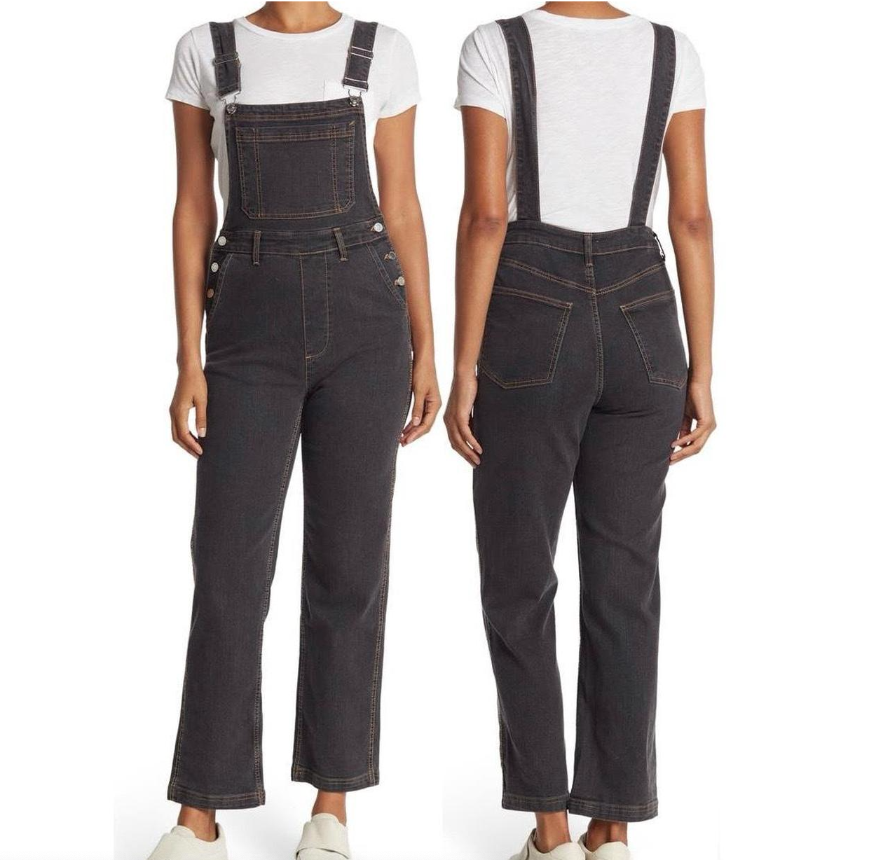 We Wore What Stretch Denim Dungarees UK 12 image 1