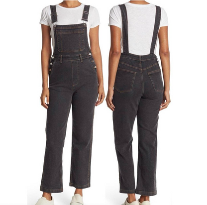 We Wore What Stretch Denim Dungarees UK 12 image 1