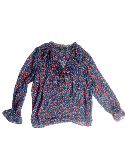 Paige Floral Silk Blouse XS image 1
