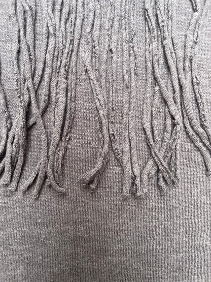 Zadig & Voltaire Grey Fringe Top XS image 3