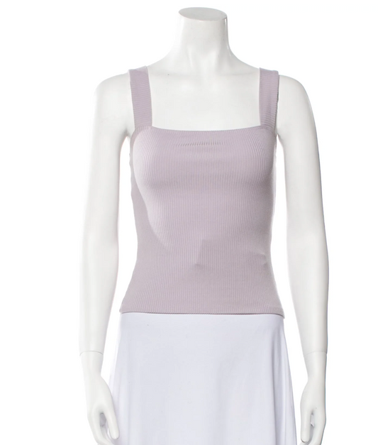 Reformation Lilac Square Neck Top M image 0