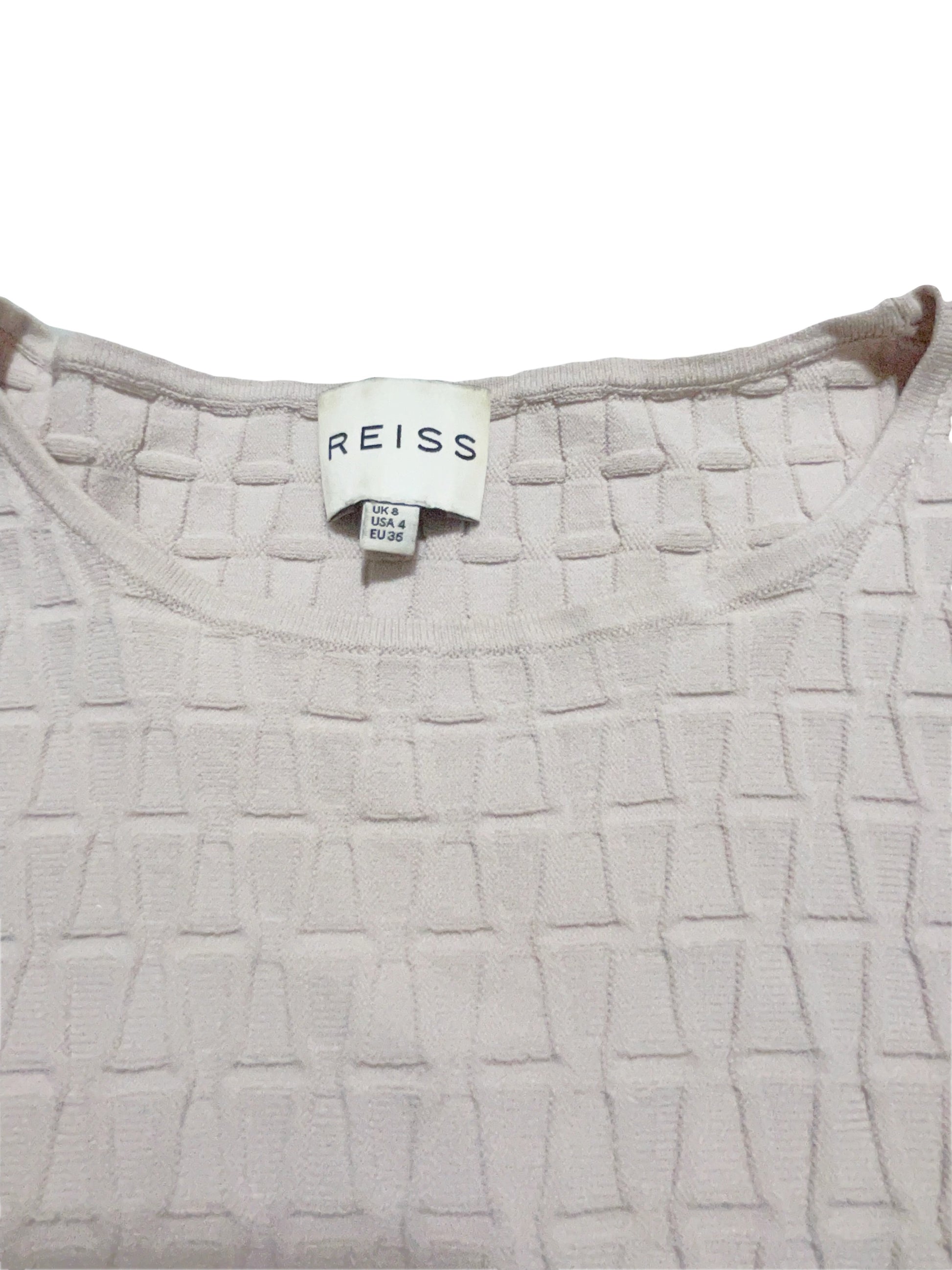 Reiss Nude Stretch Flare Dress UK 8 image 4