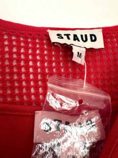 Staud Jessica Red Knit Cover Up Dress M