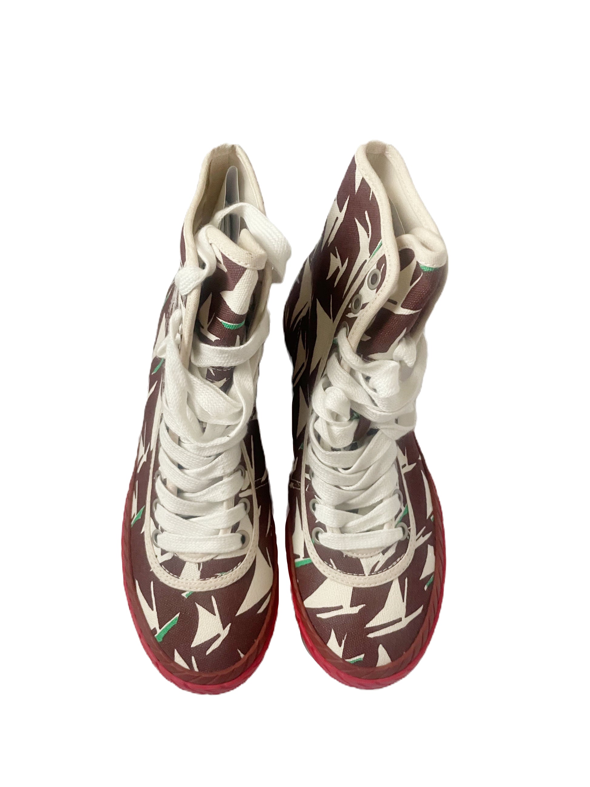 Marni Sail Print Canvas Trainers UK 5 image 0
