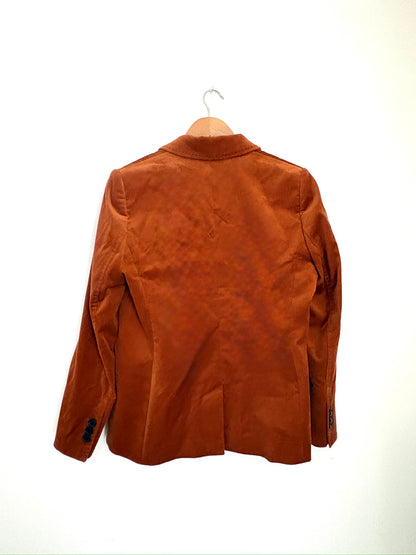 Me+Em Burnt Orange Velvet Blazer UK 14