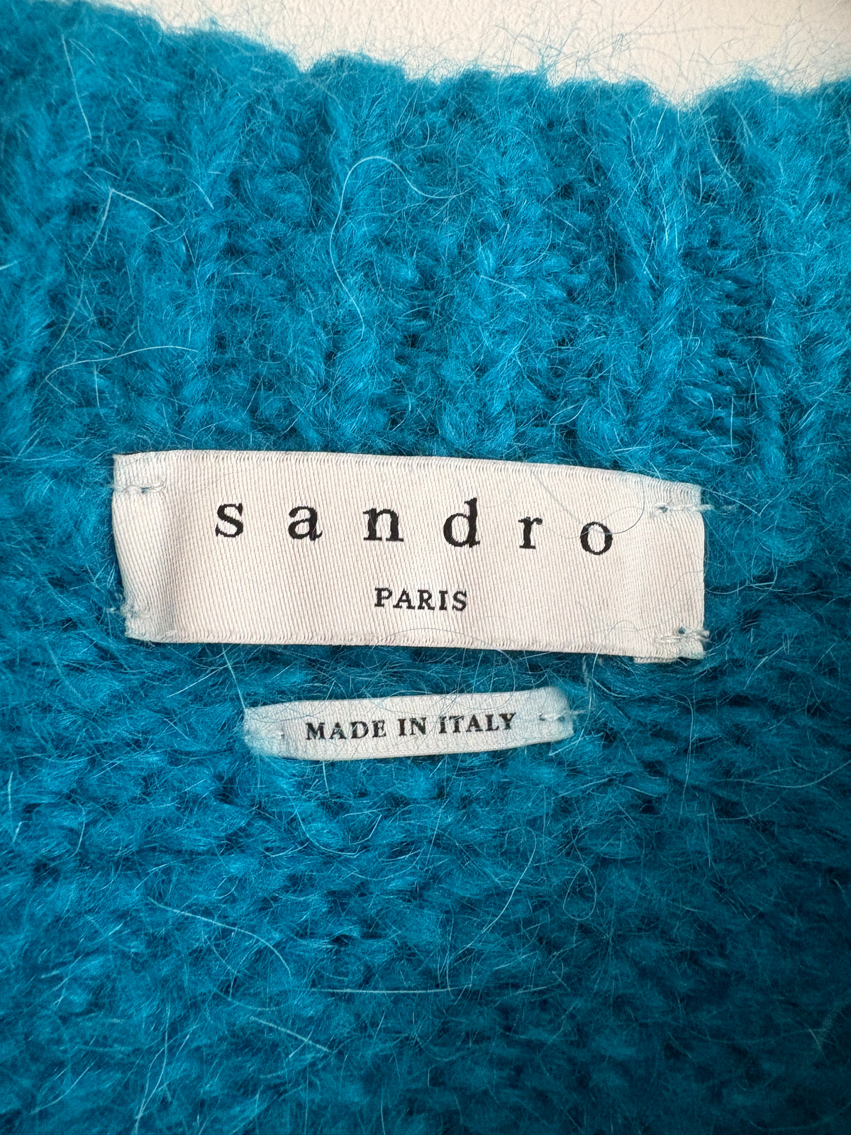 Sandro Blue Mohair Jumper L