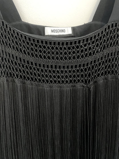 Moschino Black Fringe Dress UK 12 image 4