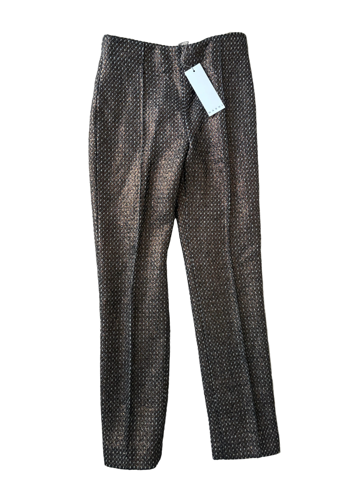 Marni tweed metallic trousers