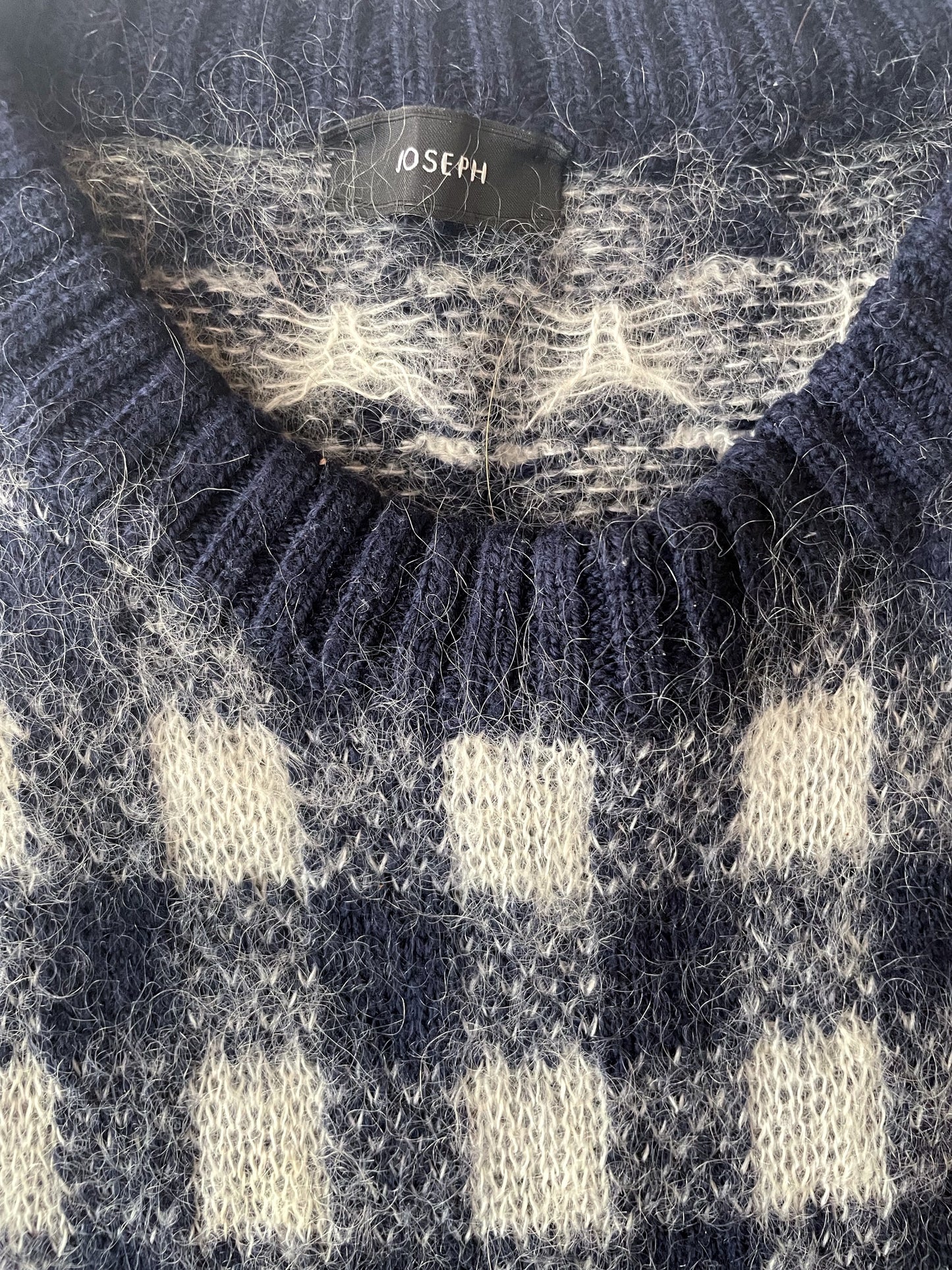 Joseph Wool Knitted Check Top M image 2