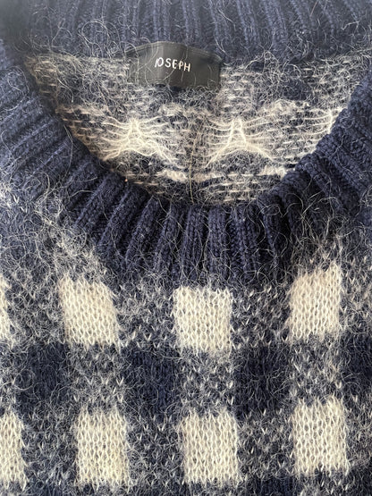 Joseph Wool Knitted Check Top M image 2