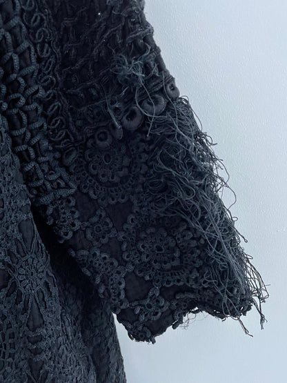 By Walid Black Embroidered Coat S image 2