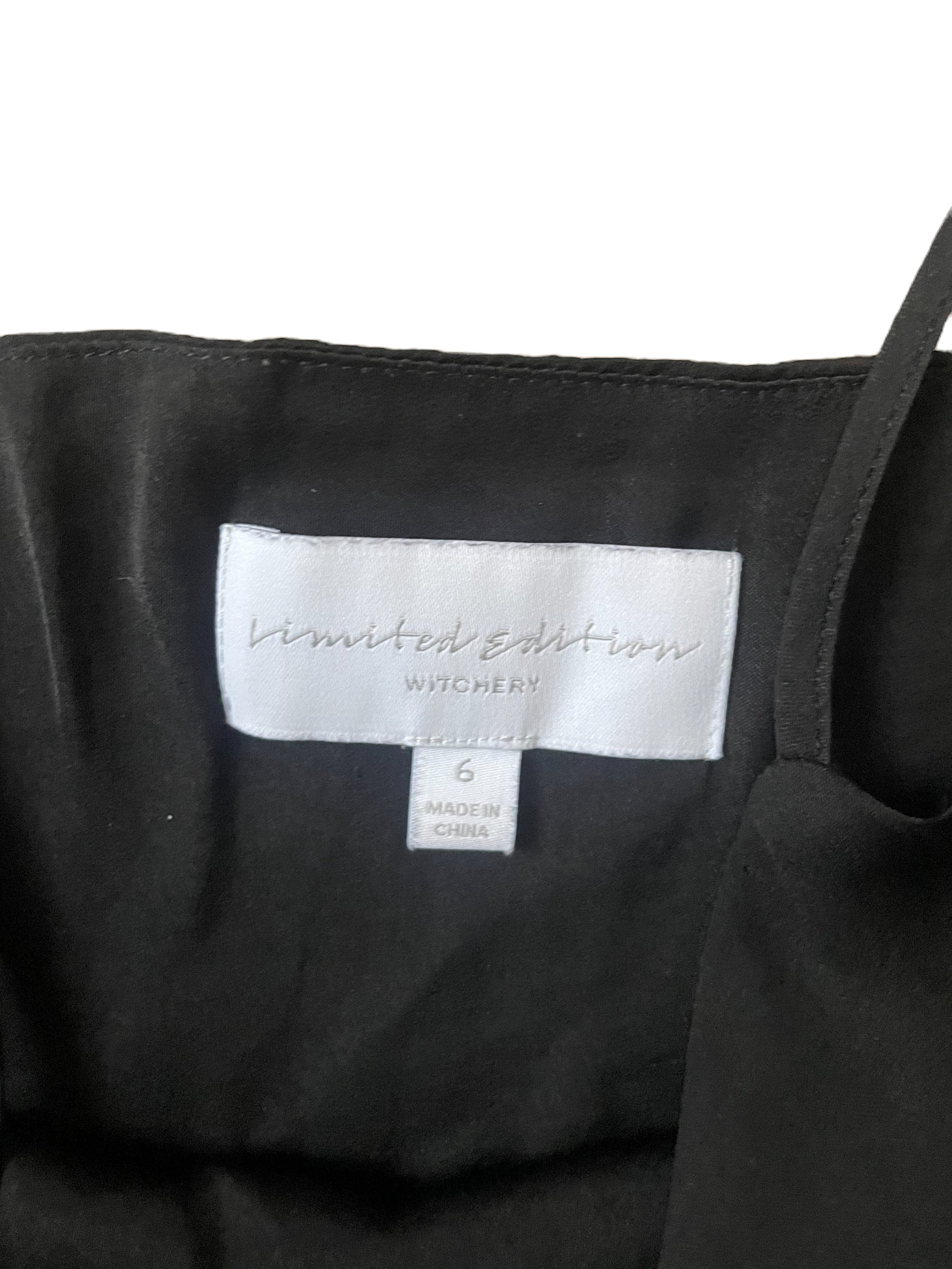 Witchery Limited Edition Black Slip Dress UK 6 image 2
