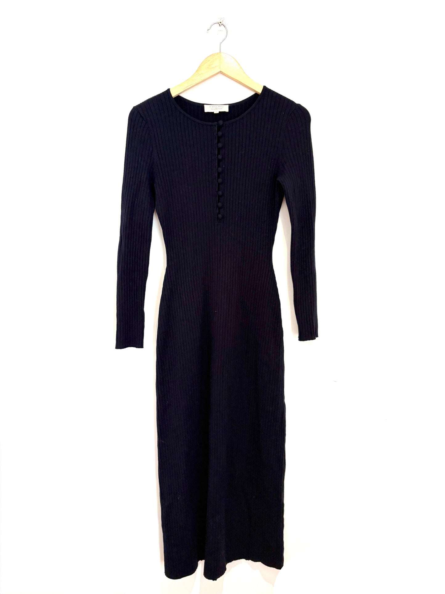 Sezane wool knit navy Meryl Dress