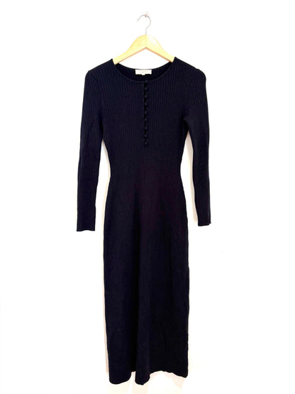 Sezane wool knit navy Meryl Dress