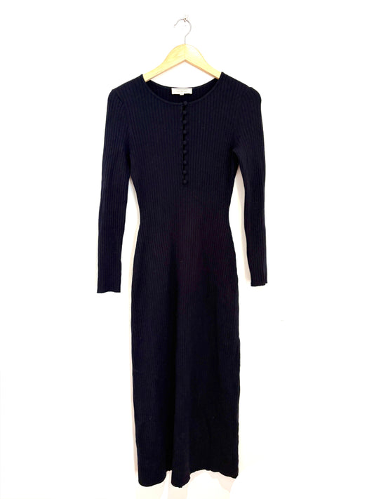 Sezane wool knit navy Meryl Dress