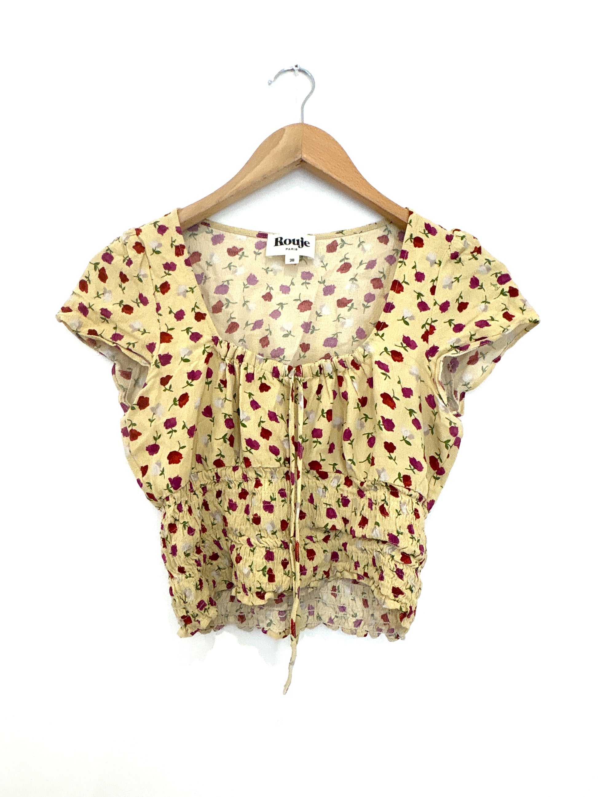 Rouje Danae floral yellow top 