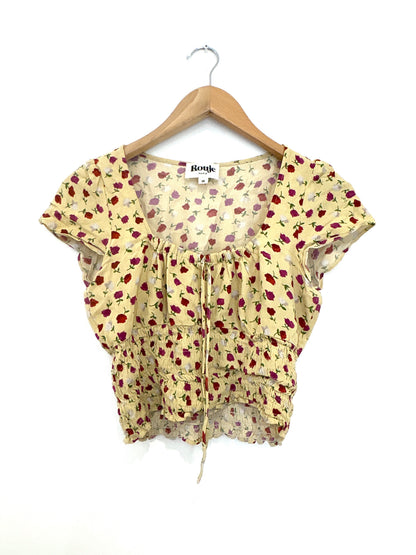 Rouje Danae floral yellow top 