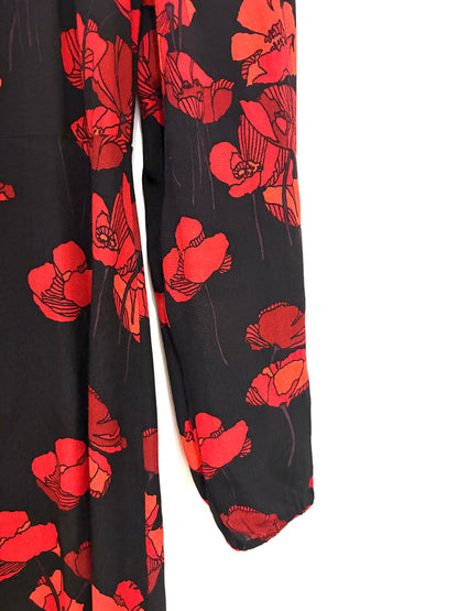 & Other Stories Floral Print Wrap Dress UK 8