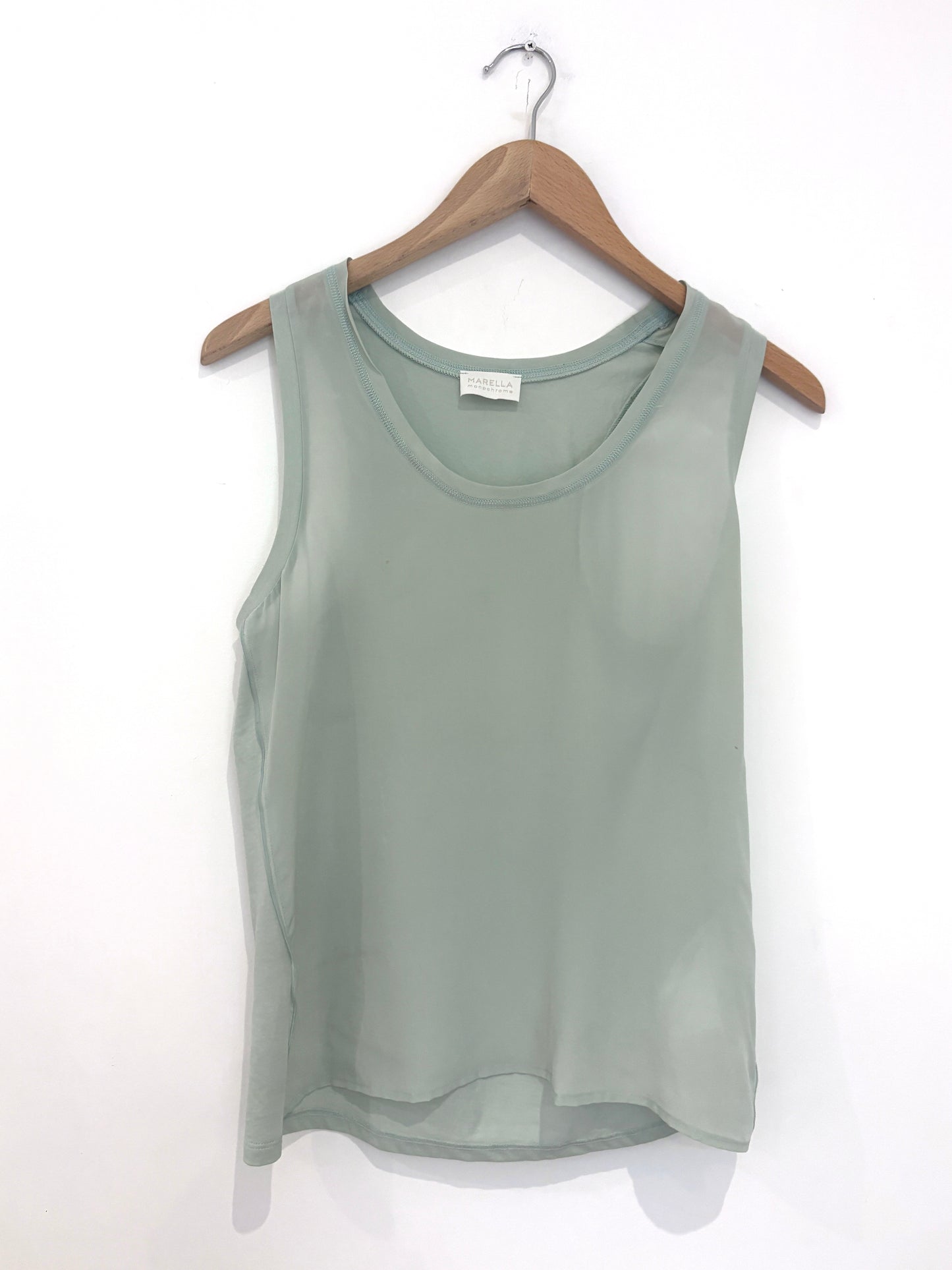 Marella Green Cotton Shirt & Camisole UK 8