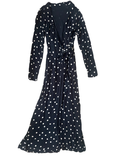 Ganni Polka Dot Wrap Dress UK 10 image 0
