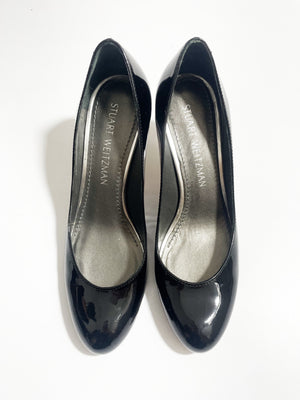Stuart Weitzman Black Patent Pumps UK 3.5