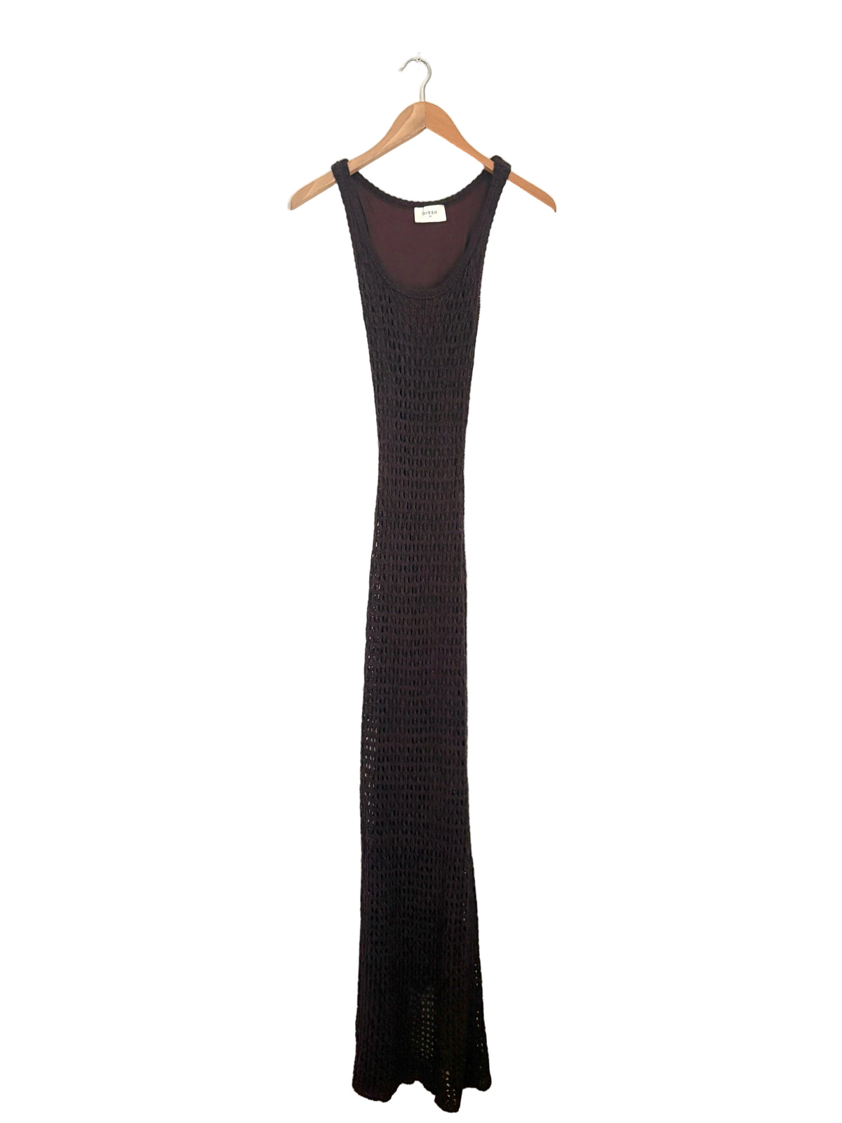 diish crochet brown dress