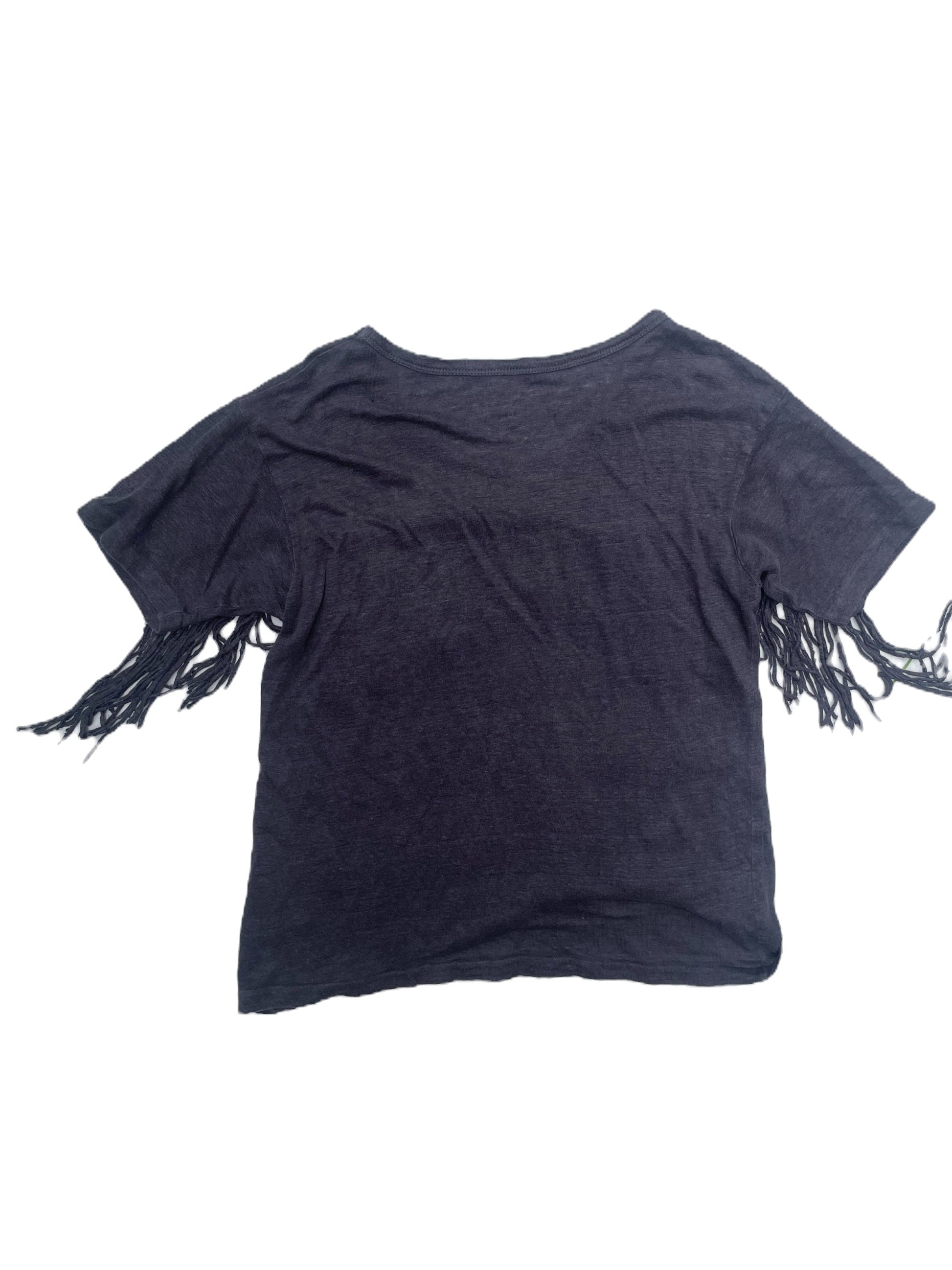 Zadig & Voltaire Grey Fringe Top XS image 1