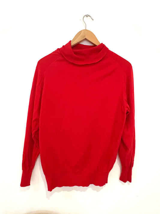 Jaeger Red Poloneck Top 